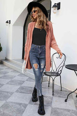 BEAUTIFUL I AM Open Front Dolman Sleeve Cardigan