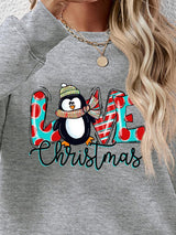 BEAUTIFUL I AM LIVE CHRISTMAS Drop Shoulder Round Neck Sweatshirt