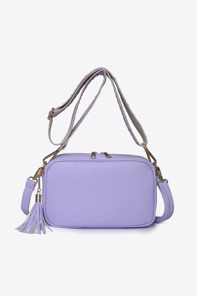 BEAUTIFUL I AM PU Leather Tassel Crossbody Bag