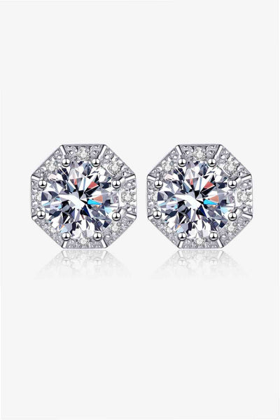 BEAUTIFUL I AM 2 Carat Moissanite Jewelry 925 Sterling Silver Stud Earrings