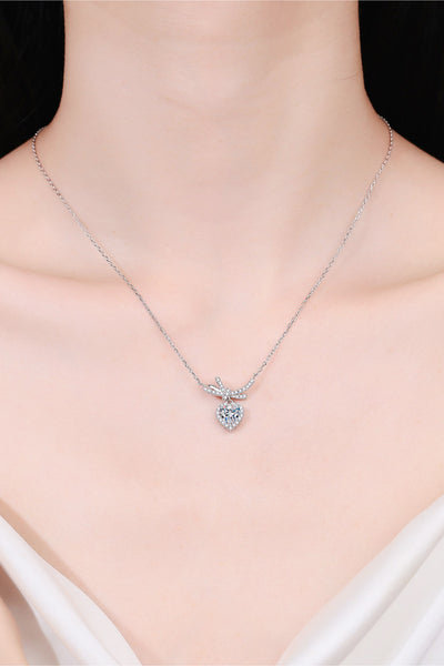 BEAUTIFUL I AM 1 Carat Moissanite Jewelry Heart Pendant Necklace