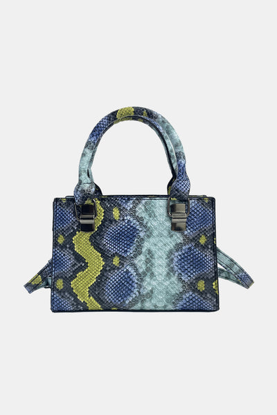 BEAUTIFUL I AM Snakeskin Print PU Leather Hand Bag