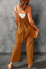 BEAUTIFUL I AM Spaghetti Strap Wide Leg Pants Jumpsuit