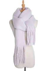 BEAUTIFUL I AM Fringe Detail Polyester Scarf