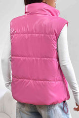 BEAUTIFUL I AM Zip Up Collared Jacket Vest