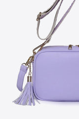 BEAUTIFUL I AM PU Leather Tassel Crossbody Bag