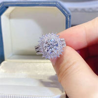 BEAUTIFUL I AM 2 Carat Moissanite 925 Sterling Silver Ring Jewelry