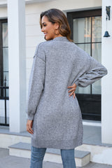 BEAUTIFUL I AM Open Front Dropped Shoulder Cardigan with Pocket