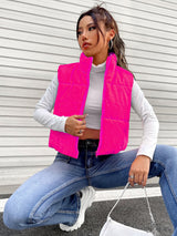 BEAUTIFUL I AM Zip-Up Puffer Vest Jacket