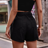 BEAUTIFUL I AM Belted Denim with Pockets Shorts