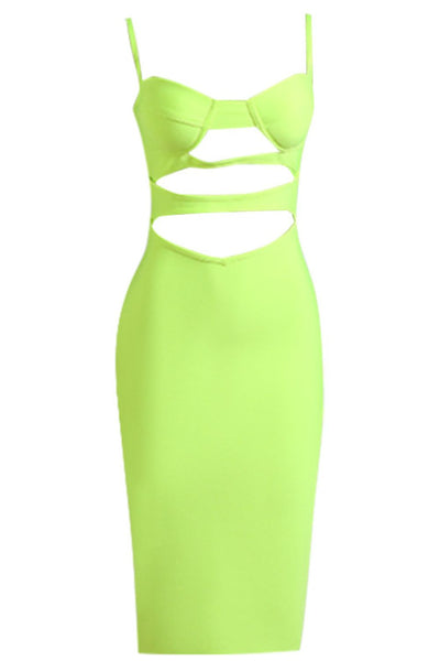 BEAUTIFUL I AM Cutout Spaghetti Strap Bodycon Dress