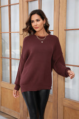 BEAUTIFUL I AM Round Neck Long Sleeve Sweater