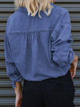 BEAUTIFUL I AM Tie Detail Denim Top Shirt