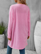 BEAUTIFUL I AM Open Front Longline Cardigan with Pockets