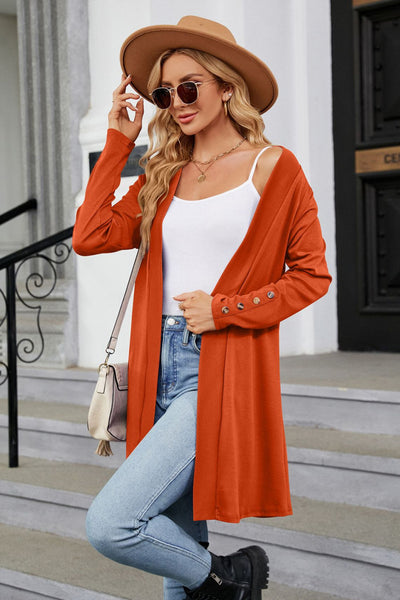 BEAUTIFUL I AM Long Sleeve Open Front Cardigan