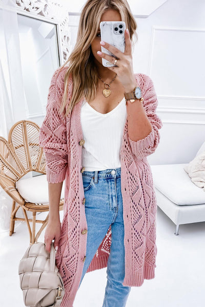 BEAUTIFUL I AM V-Neck Long Sleeve Cardigan