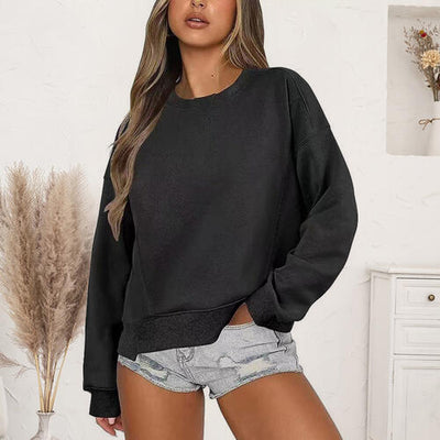 BEAUTIFUL I AM Round Neck Drop Shoulder Long Sleeve Sweatshirt