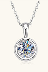 BEAUTIFUL I AM 2 Carat Moissanite Jewelry 925 Sterling Silver Necklace