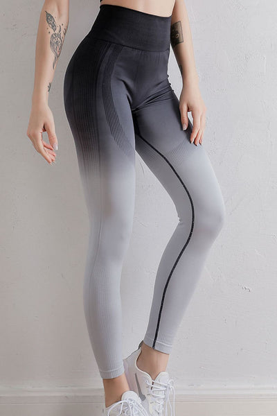 BEAUTIFUL I AM Gradient High Waist Sports Leggings Active Wear