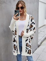 BEAUTIFUL I AM Leopard Pattern Fuzzy Cardigan