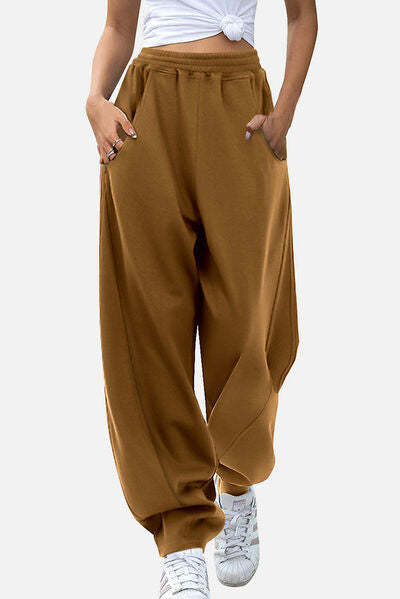 BEAUTIFUL I AM Elastic Waist Joggers Sweatpants with Pockets