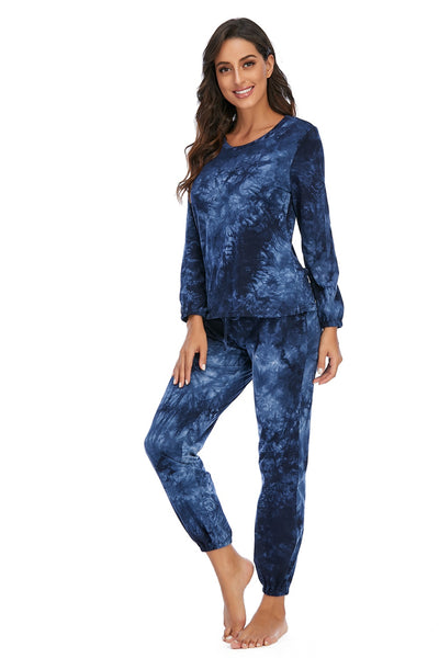 BEAUTIFUL I AM Tie-Dye Top and Drawstring Pants Lounge Set