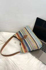 BEAUTIFUL I AM Multicolored Straw Shoulder Bag