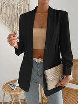 BEAUTIFUL I AM Shawl Collar Long Sleeve Blazer Jacket