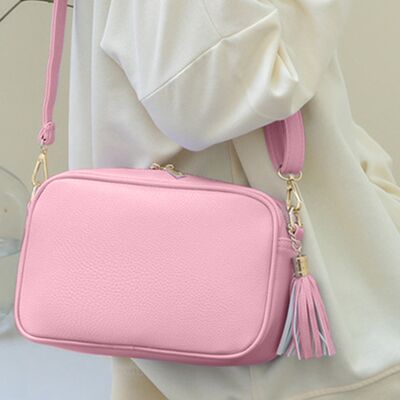 BEAUTIFUL I AM Tassel PU Leather Crossbody Bag