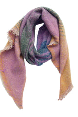 BEAUTIFUL I AM Raw Hem Polyester Scarf