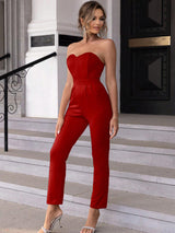 BEAUTIFUL I AM Sweetheart Neck Sleeveless Pants Jumpsuit