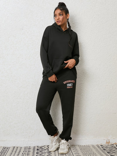 BEAUTIFUL I AM Graphic Hoodie and Sweatpants Jogggers Set