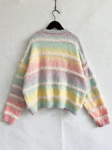 BEAUTIFUL I AM Striped Round Neck Long Sleeve Sweater