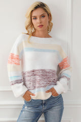 BEAUTIFUL I AM Striped Long Sleeve Sweater