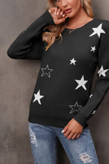 BEAUTIFUL I AM Star Round Neck Sweater