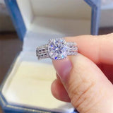 BEAUTIFUL I AM 2 Carat Moissanite 925 Sterling Silver Ring Jewelry