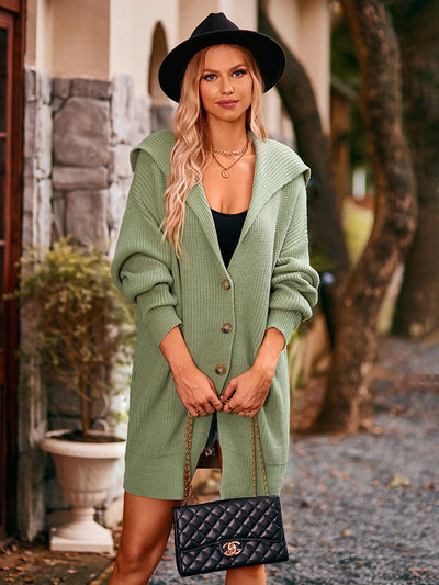 BEAUTIFUL I AM Dropped Shoulder Long Sleeve Cardigan