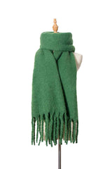 BEAUTIFUL I AM Fringe Detail Polyester Scarf