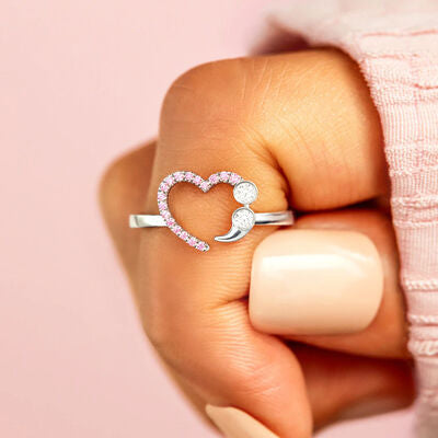 BEAUTIFUL I AM Heart Shape 925 Sterling Silver Ring Jewelry