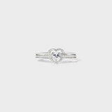 BEAUTIFUL I AM Heart Shape 925 Sterling Silver Jewelry Ring