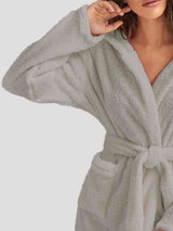 BEAUTIFUL I AM Tie Waist Hooded Robe