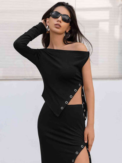 BEAUTIFUL I AM Top and Split Skirt Dress Set