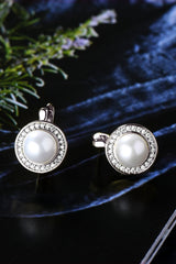 BEAUTIFUL I AM Moissanite Pearl Jewelry 925 Sterling Silver Earrings