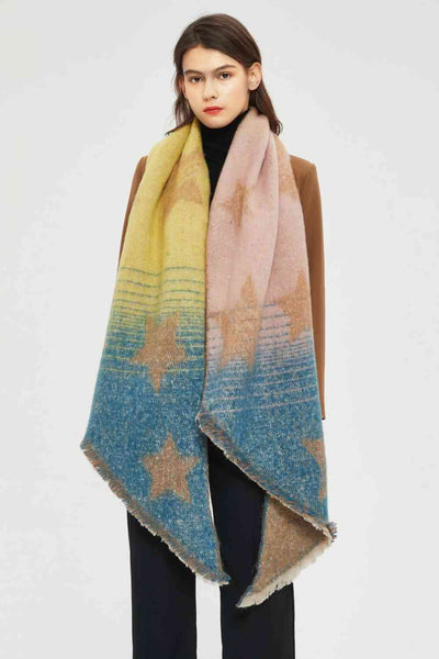 BEAUTIFUL I AM Raw Hem Polyester Scarf