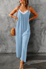 BEAUTIFUL I AM Spaghetti Strap Wide Leg Pants Jumpsuit