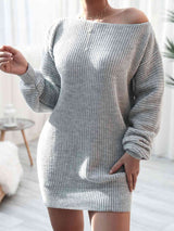 BEAUTIFUL I AM Rib-Knit Mini Sweater Dress