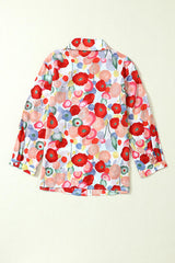 BEAUTIFUL I AM Floral Collared Neck Button Down Shirt