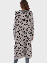 BEAUTIFUL I AM Leopard Hooded Cardigan with Pockets