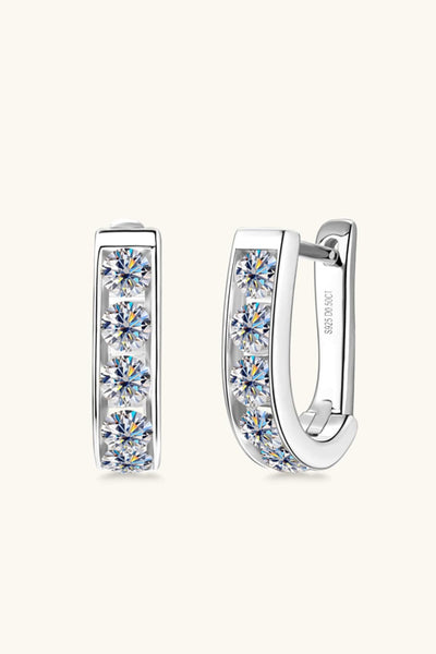 BEAUTIFUL I AM 1 Carat Moissanite Jewelry 925 Sterling Silver Earrings