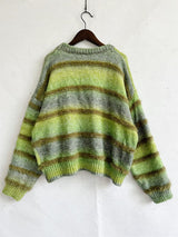 BEAUTIFUL I AM Striped Round Neck Long Sleeve Sweater